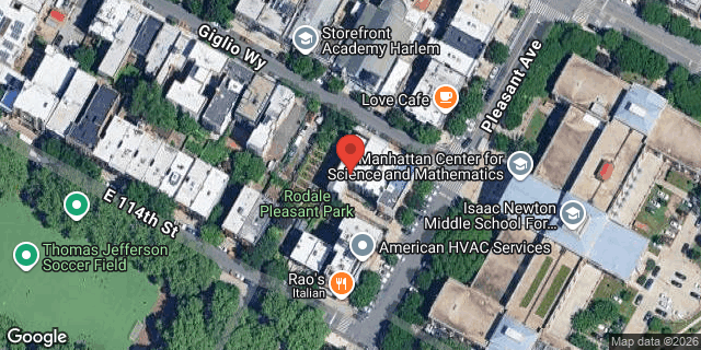 Aerial map of 460 EAST 115 STREET, Manhattan