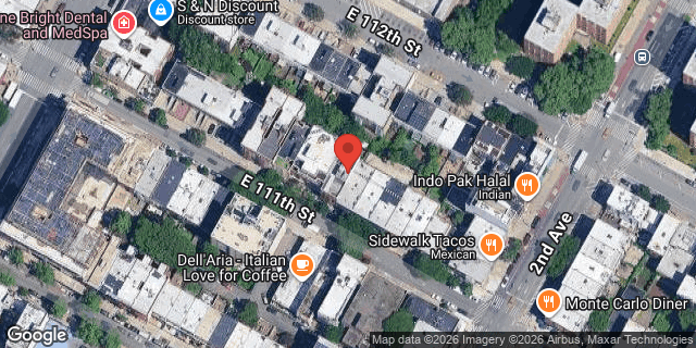 Aerial map of 231 EAST 111 STREET, Manhattan