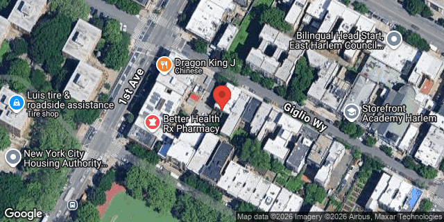 Aerial map of 414 EAST 115 STREET, Manhattan