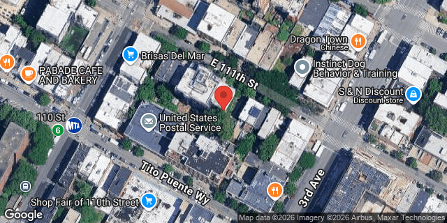 Aerial map of 174 EAST 111 STREET, Manhattan