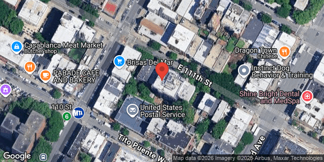 Aerial map of 164 EAST 111 STREET, Manhattan