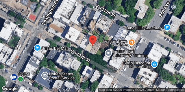 Aerial map of 173 EAST 111 STREET, Manhattan