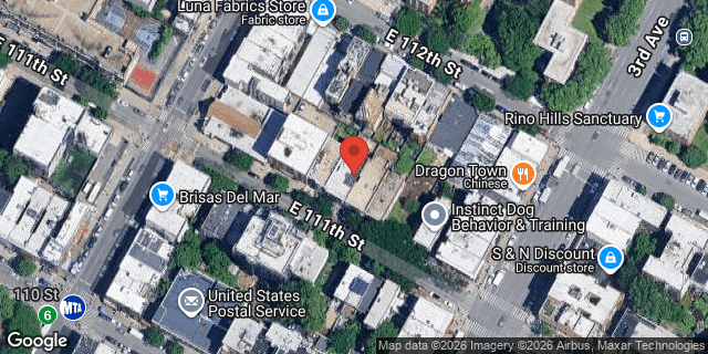 Aerial map of 171 EAST 111 STREET, Manhattan