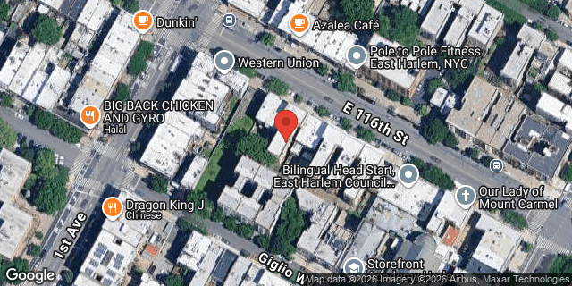 Aerial map of 416 EAST 116 STREET, Manhattan