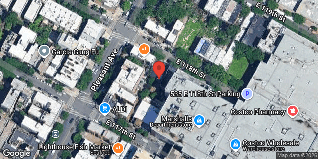 Aerial map of 502 EAST 118 STREET, Manhattan