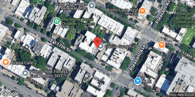Aerial map of 449 EAST 117 STREET, Manhattan