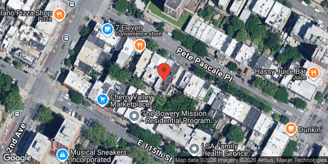 Aerial map of 316 EAST 116 STREET, Manhattan
