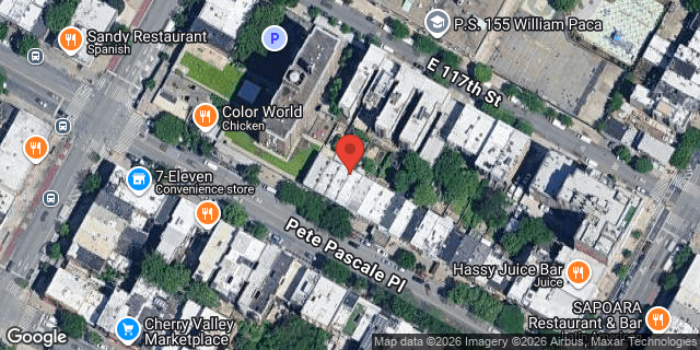 Aerial map of 323 EAST 116 STREET, Manhattan