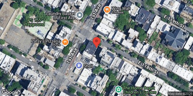 Aerial map of 2294 1 AVENUE, Manhattan