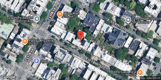 Aerial map of 411 EAST 118 STREET, Manhattan