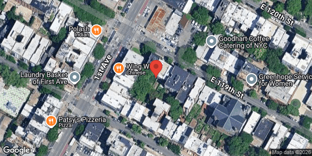 Aerial map of 408 EAST 119 STREET, Manhattan