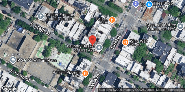Aerial map of 2295 1 AVENUE, Manhattan