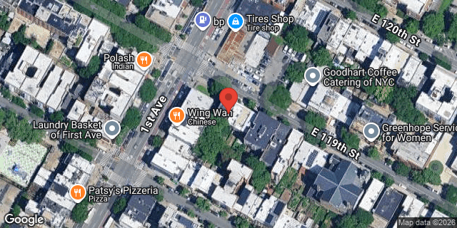 Aerial map of 406 EAST 119 STREET, Manhattan