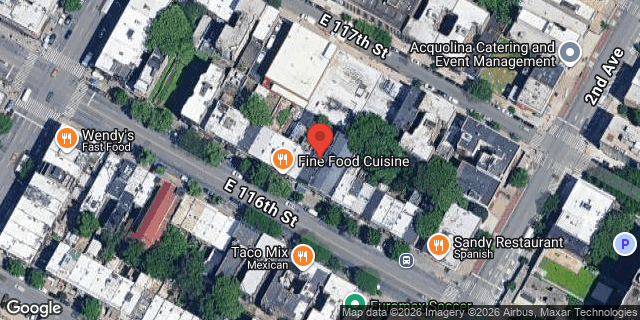 Aerial map of 231 EAST 116 STREET, Manhattan