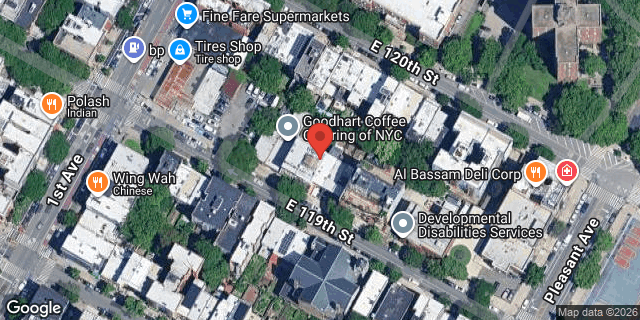 Aerial map of 419 EAST 119 STREET, Manhattan