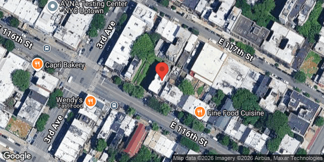 Aerial map of 209 EAST 116 STREET, Manhattan