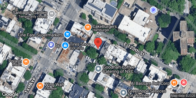 Aerial map of 410 EAST 120 STREET, Manhattan