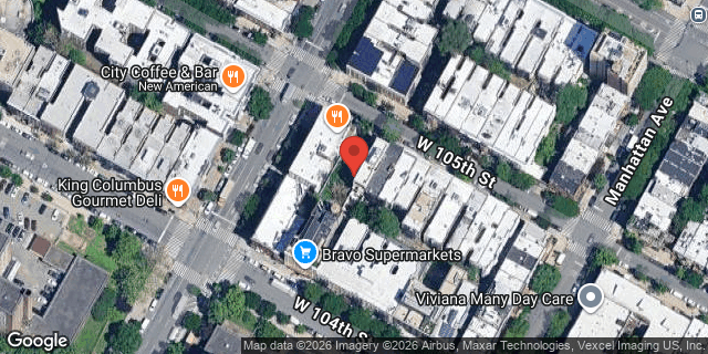 Aerial map of 78 WEST 105 STREET, Manhattan