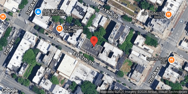 Aerial map of 223 EAST 117 STREET, Manhattan