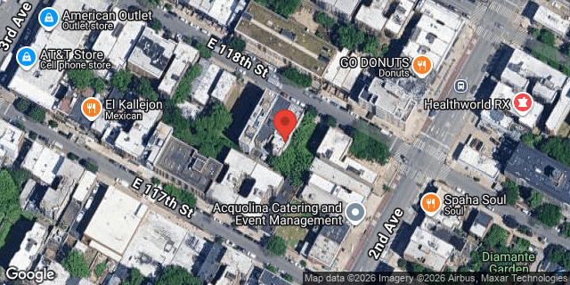 Aerial map of 236 EAST 118 STREET, Manhattan