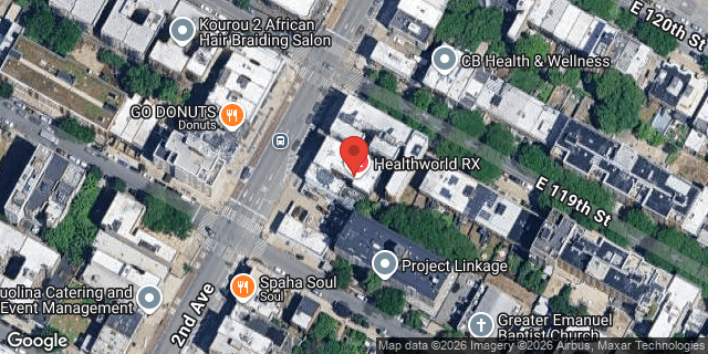 Aerial map of 2310 2 AVENUE, Manhattan