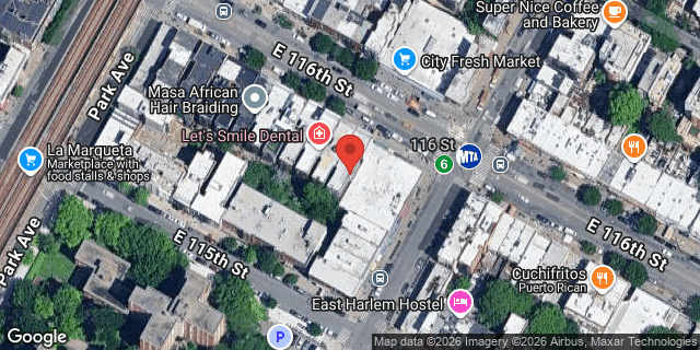 Aerial map of 124 EAST 116 STREET, Manhattan