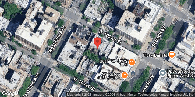 Aerial map of 250 WEST 102 STREET, Manhattan
