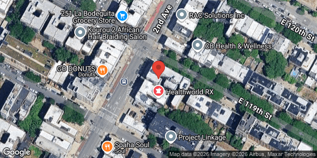 Aerial map of 2316 2 AVENUE, Manhattan