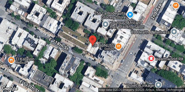 Aerial map of 243 EAST 118 STREET, Manhattan