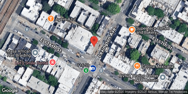 Aerial map of 137 EAST 116 STREET, Manhattan