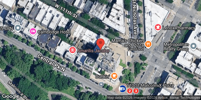 Aerial map of 108 WEST 111 STREET, Manhattan