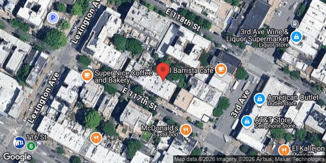 Aerial map of 177 EAST 117 STREET, Manhattan