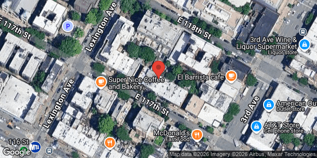 Aerial map of 171 EAST 117 STREET, Manhattan