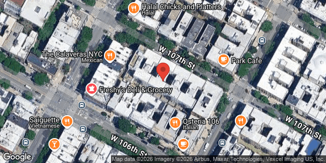 Aerial map of 66 WEST 107TH STREET, Manhattan