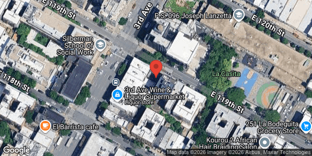 Aerial map of 204 EAST 119 STREET, Manhattan