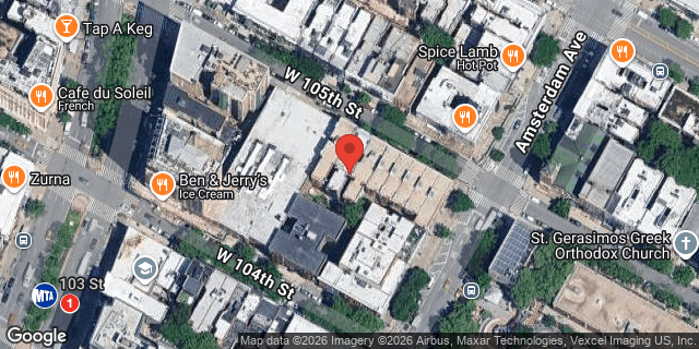 Aerial map of 212 WEST 105 STREET, Manhattan