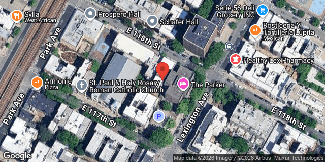 Aerial map of 126 EAST 118 STREET, Manhattan