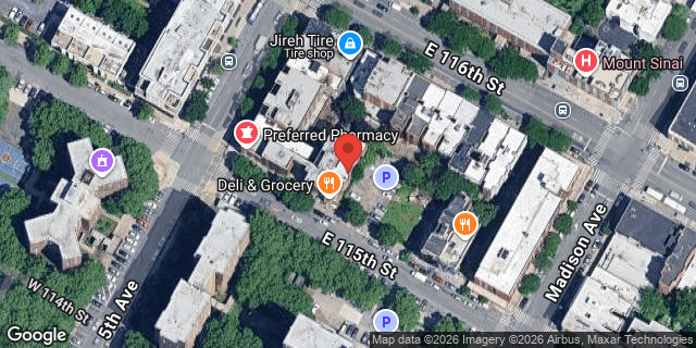 Aerial map of 5 EAST 115 STREET, Manhattan