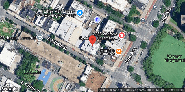 Aerial map of 241 EAST 120 STREET, Manhattan