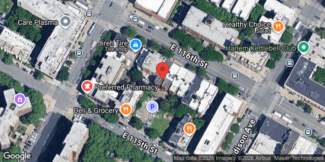 Aerial map of 10 EAST 116 STREET, Manhattan
