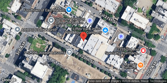 Aerial map of 221 EAST 120 STREET, Manhattan