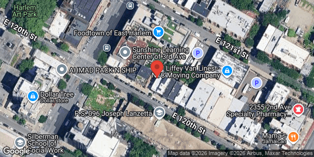 Aerial map of 211 EAST 120 STREET, Manhattan