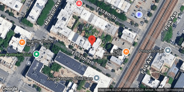 Aerial map of 59 EAST 117 STREET, Manhattan