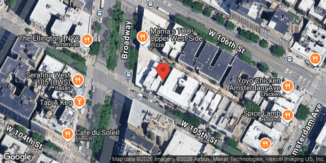 Aerial map of 237 WEST 105 STREET, Manhattan