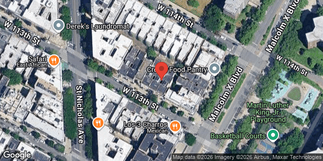 Aerial map of 107 WEST 113 STREET, Manhattan