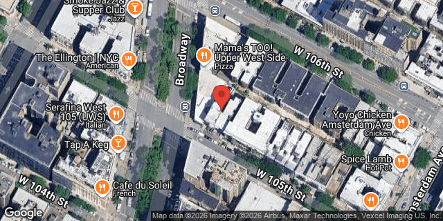 Aerial map of 239 WEST 105 STREET, Manhattan