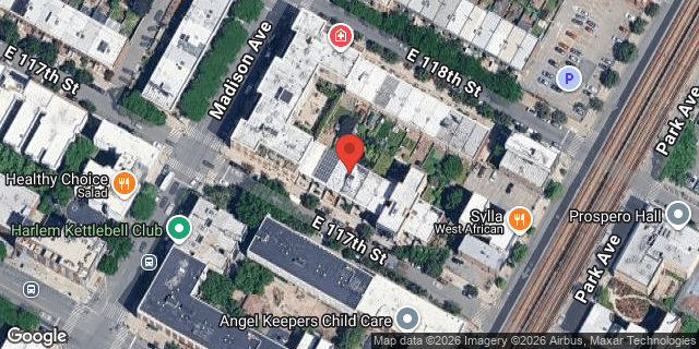 Aerial map of 53 EAST 117 STREET, Manhattan