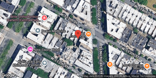 Aerial map of 132 WEST 113 STREET, Manhattan