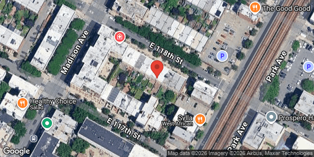 Aerial map of 62 EAST 118 STREET, Manhattan