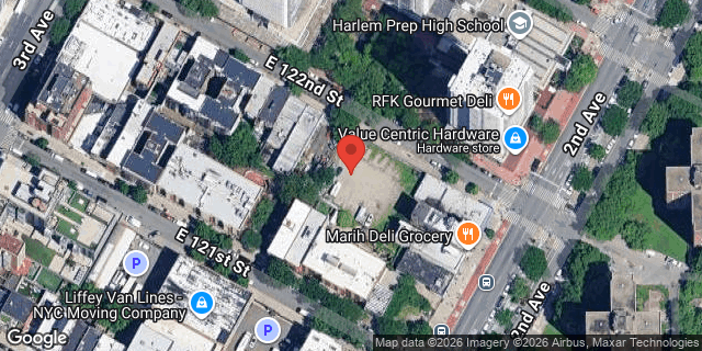 Aerial map of 238 EAST 122 STREET, Manhattan